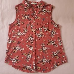Sleeveless floral top